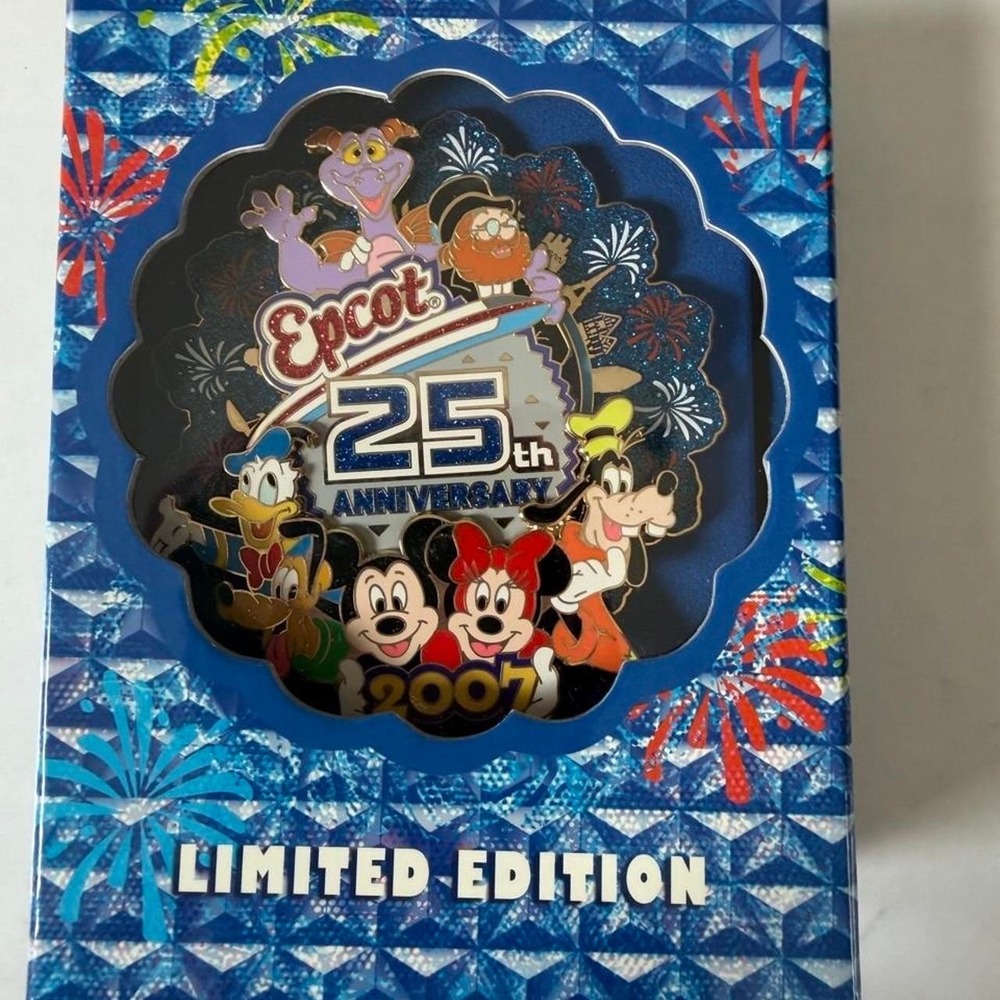 New Disney EPCOT 25th Anniversary 2007 LE 1000 Jumbo Figment Dreamfinder Pin